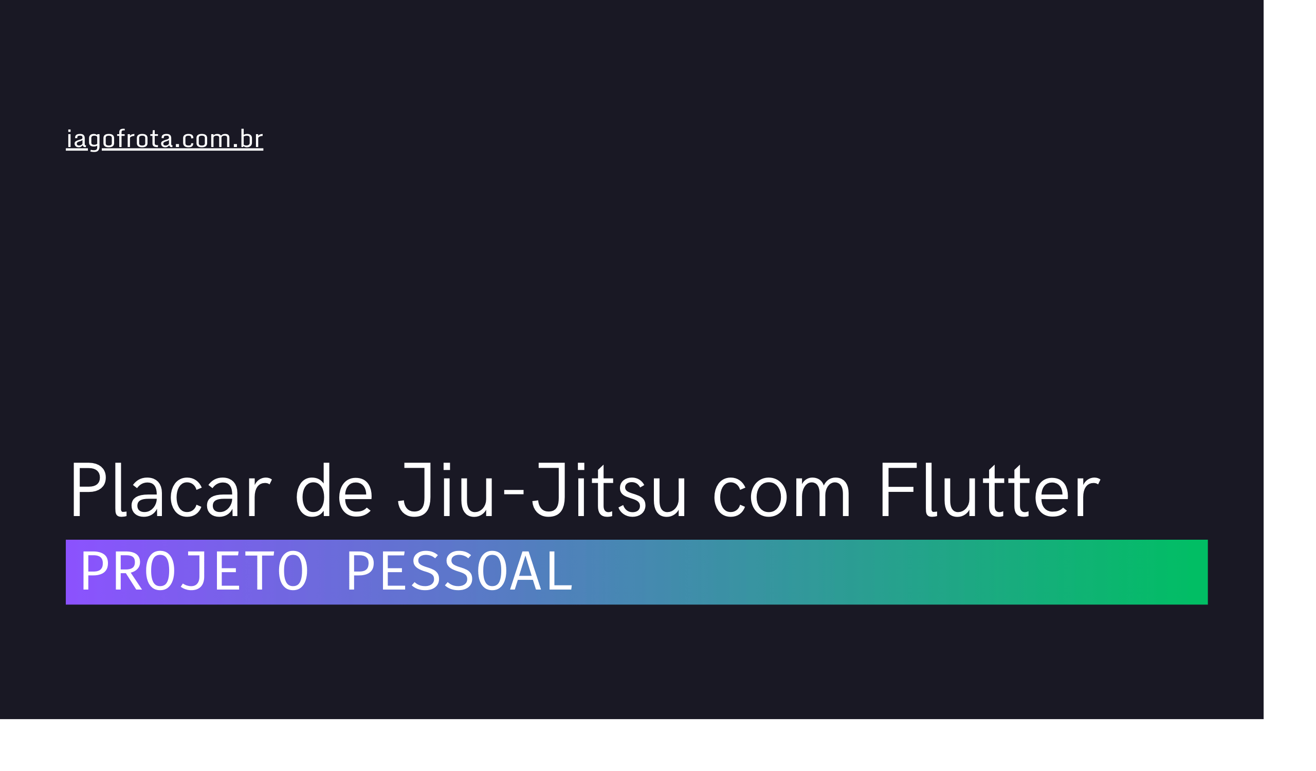 Placar de JiuJitsu com Flutter